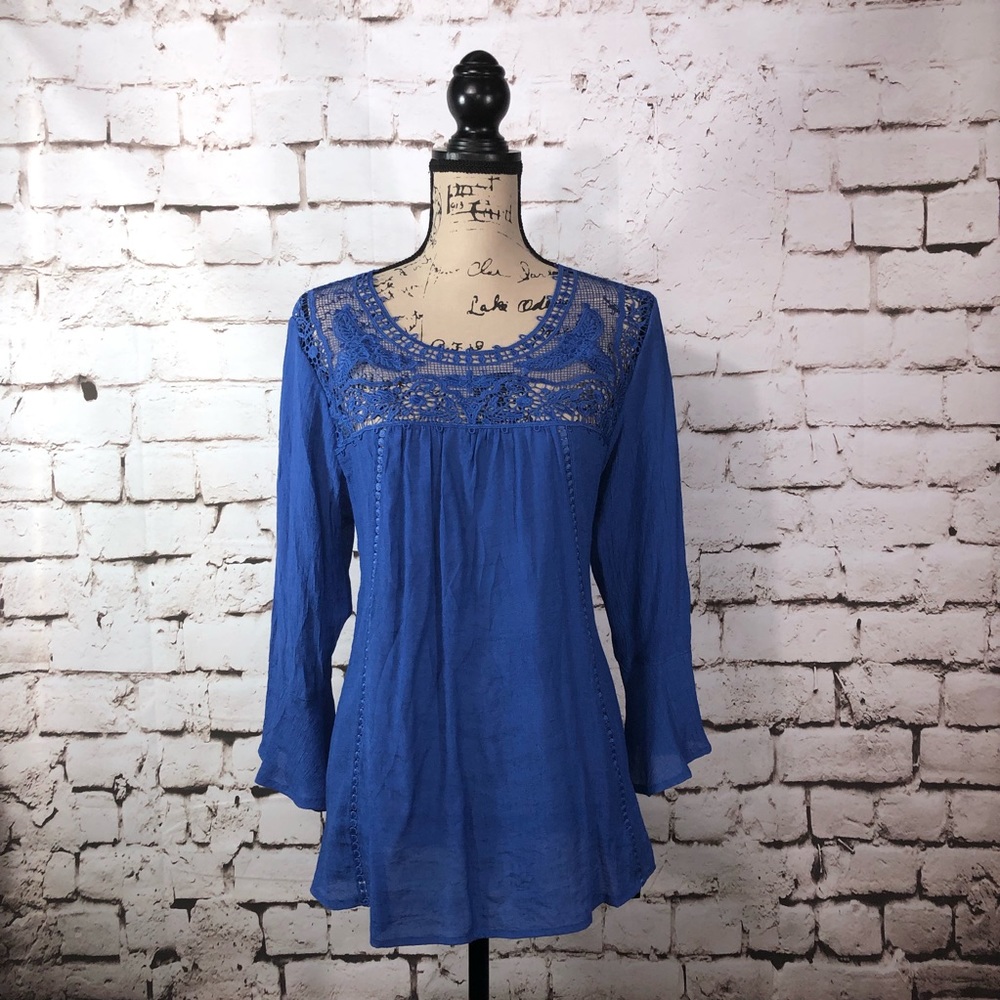 Long Sleeve Crochet Lace Blouse
